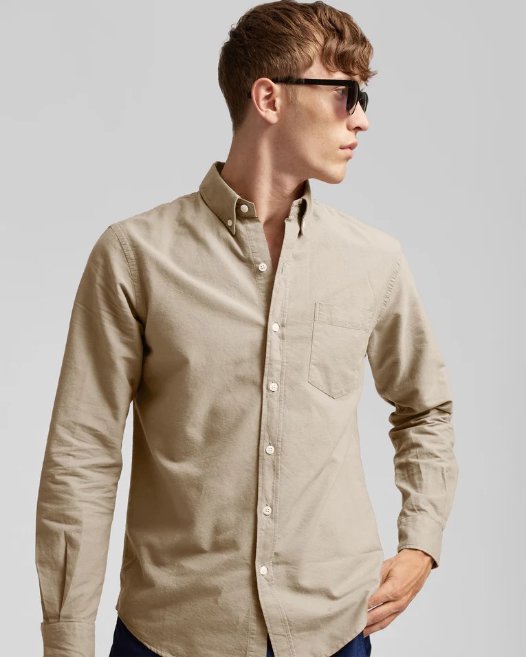 COLORFUL STANDARD skyrta Button Down shirt Dusty Olive